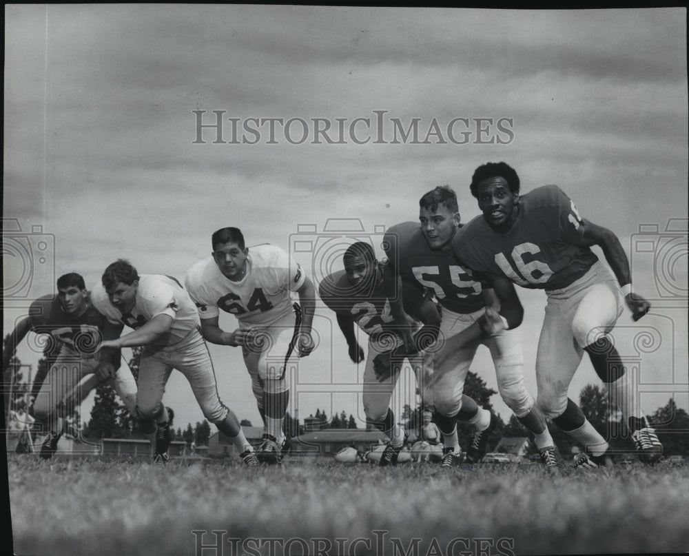 1968 Press Photo Football Pro Inland Empire Shocker Hopefuls - spa34228-Historic Images