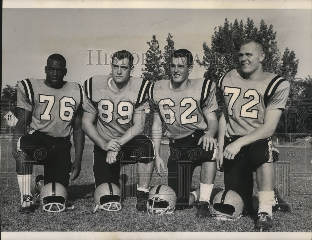 1962 Press Photo Veteran Quartet of Football Players - spa35477 - Historic Images