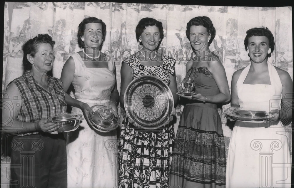Winners with their awards from the Manito Golf and Country club - Historic Images