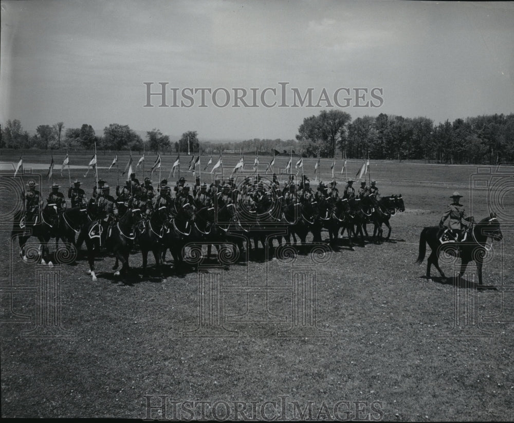 1962 Press Photo The Marching Past of the Canadian Mounted Police - spa36776-Historic Images