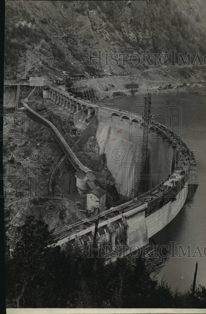 1930 Diablo Dam Lake completed on the Skagit River  - Historic Images