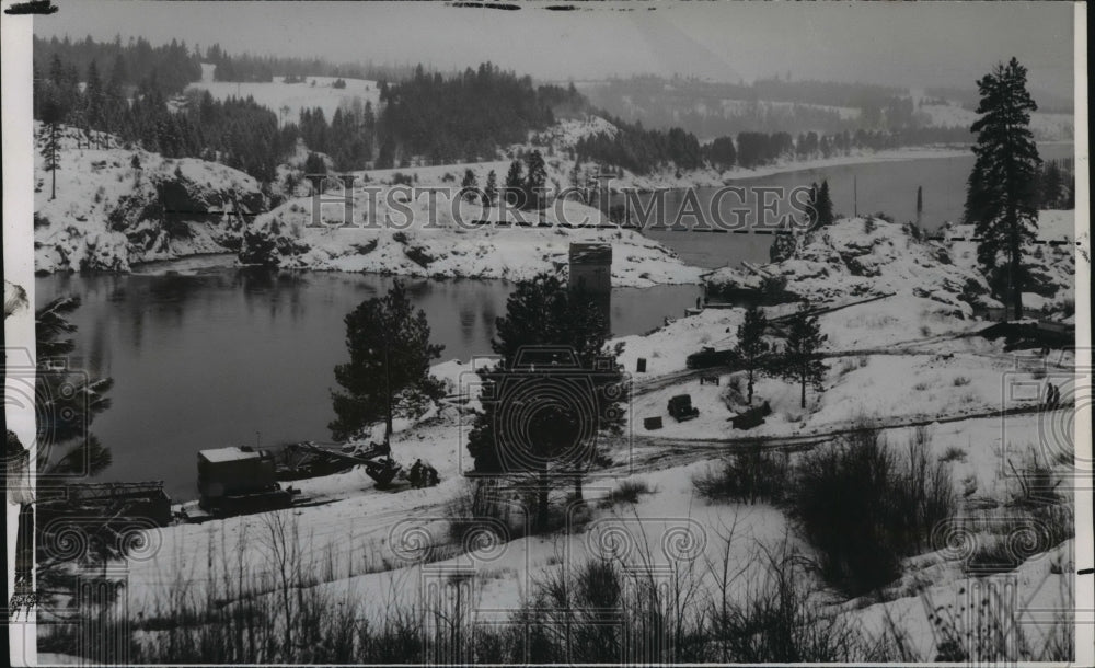 1951 Aerial view of Albeni Falls  - Historic Images
