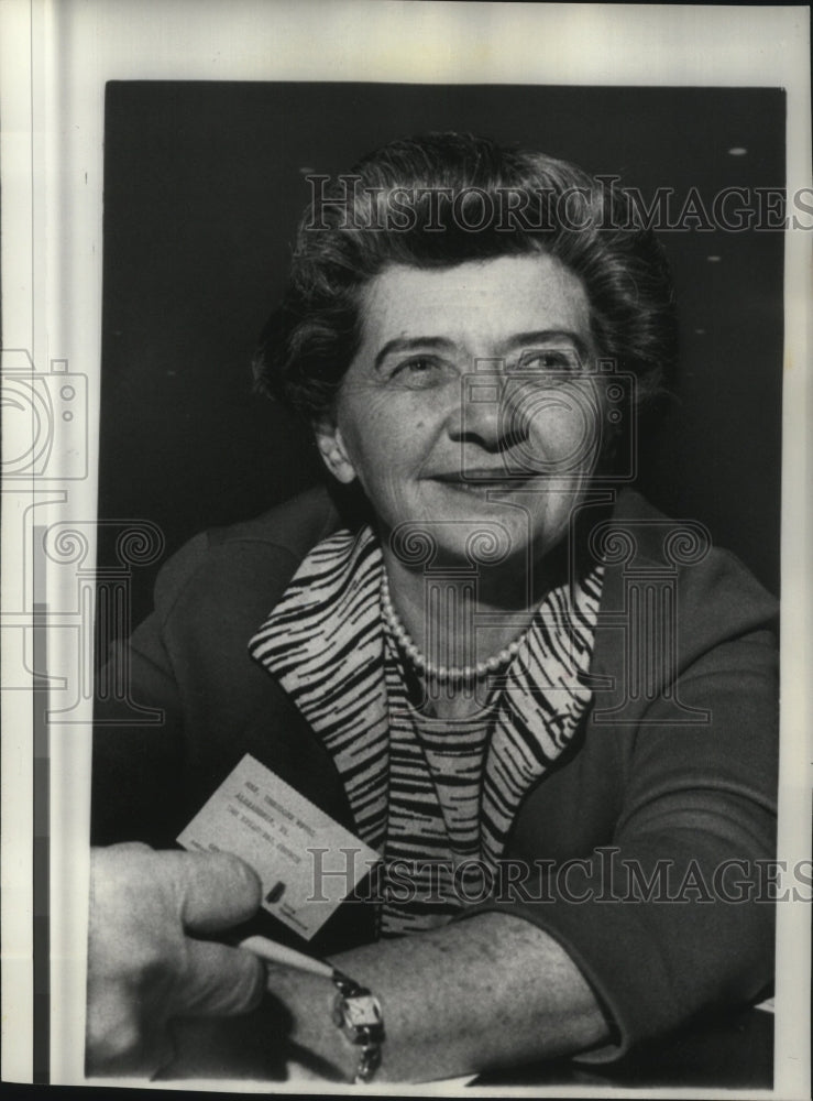 1975 Press Photo Cynthia Wedel, World Council of Churches - Historic Images