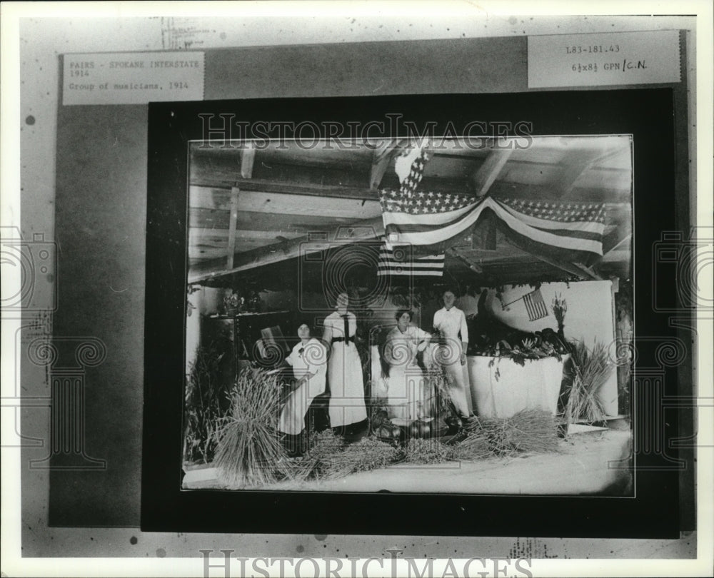 1914 Press Photo A group of musicians at the 1914 Spokane Interstate Fair-Historic Images