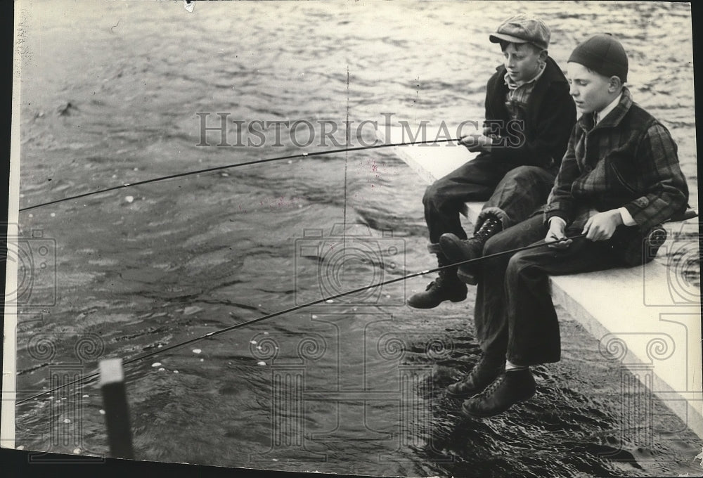 1935 Fishing season enjoyed by youth  - Historic Images