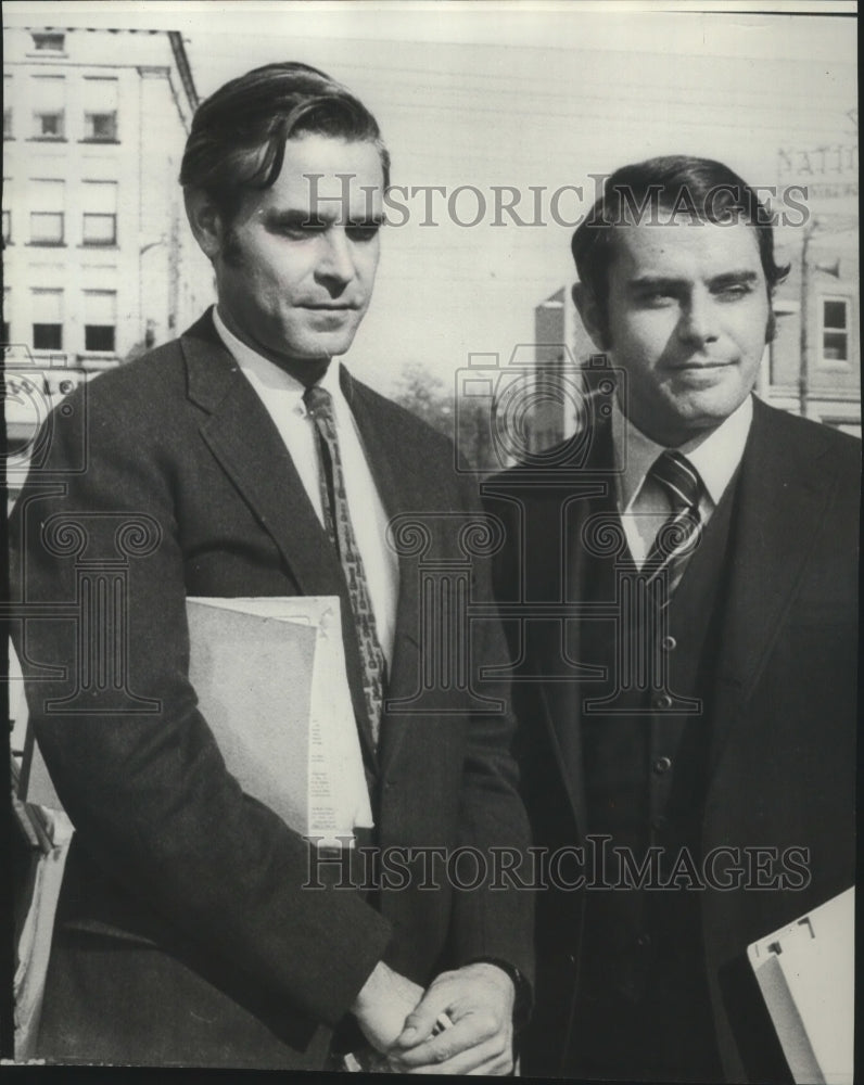 1970 Press Photo Kent State Prof Dr Thomas Lough, arraignment for Disturbance-Historic Images