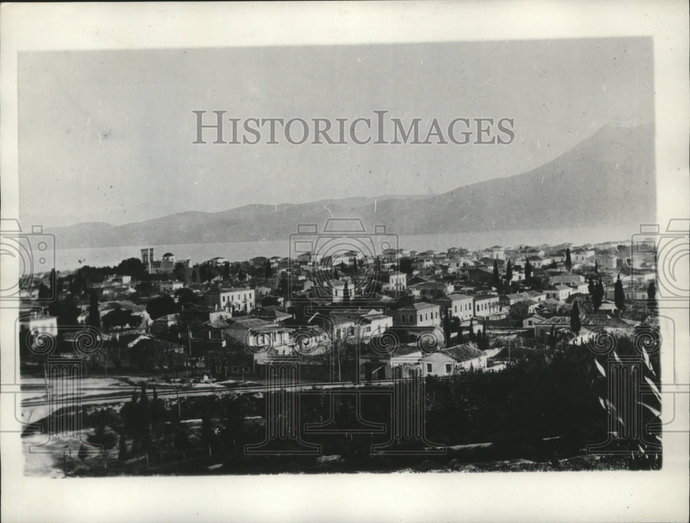 1928 Press Photo General View of Corinth Greece, which was razed by earthquake - Historic Images