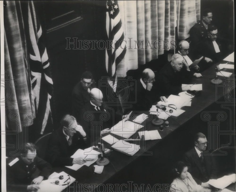 1945 Press Photo Members of the International Military Tribunal - Historic Images