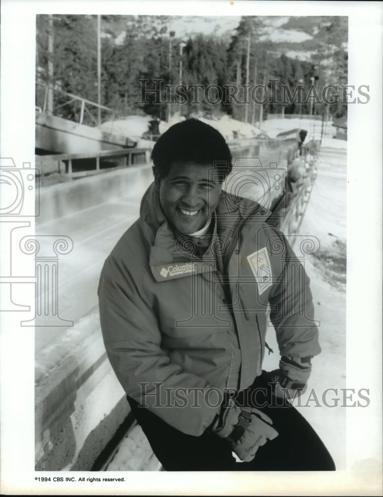 1994 Press Photo CBS Sports Greg Gumber host Olympic Winter Games - spa57125 - Historic Images