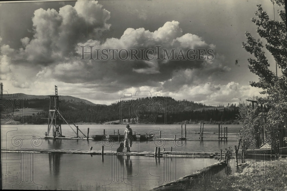 1934 Press Photo Winona Beach, Waitt's Lake - spa57986- Historic Images