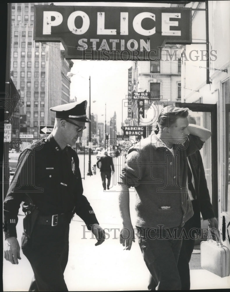 1965 Press Photo W.C. McEwen arrested Wednesday after a long investigation - Historic Images