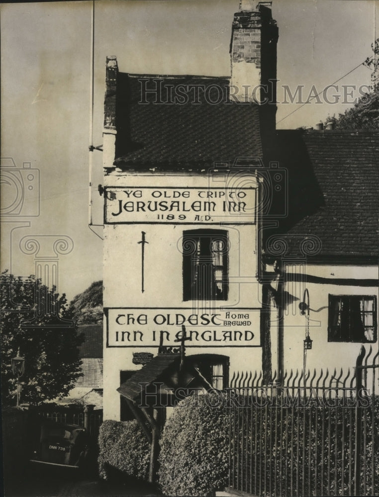 Press Photo Ye Old Trip to Jerusalem-oldest Inn in England, 1189 AD - Historic Images