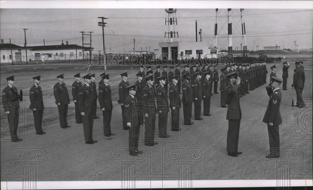 1963 Press Photo Ceremony on the parade grounds at Fairchild Base - spa59692 - Historic Images