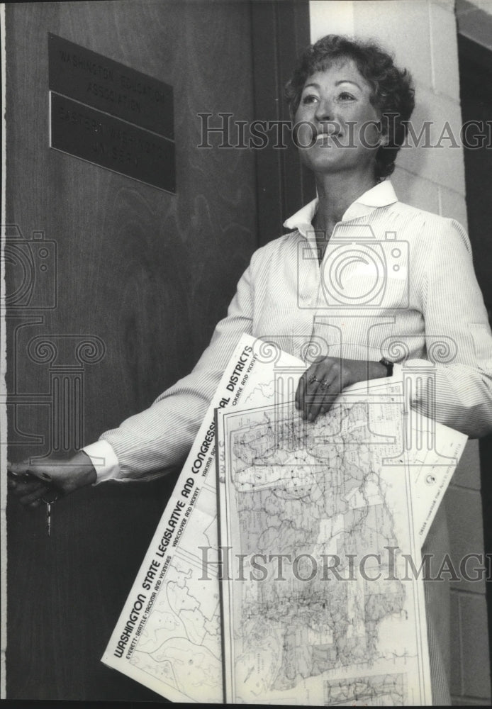 1981 Press Photo Strategist Leona Dater of Education Association Washington - Historic Images