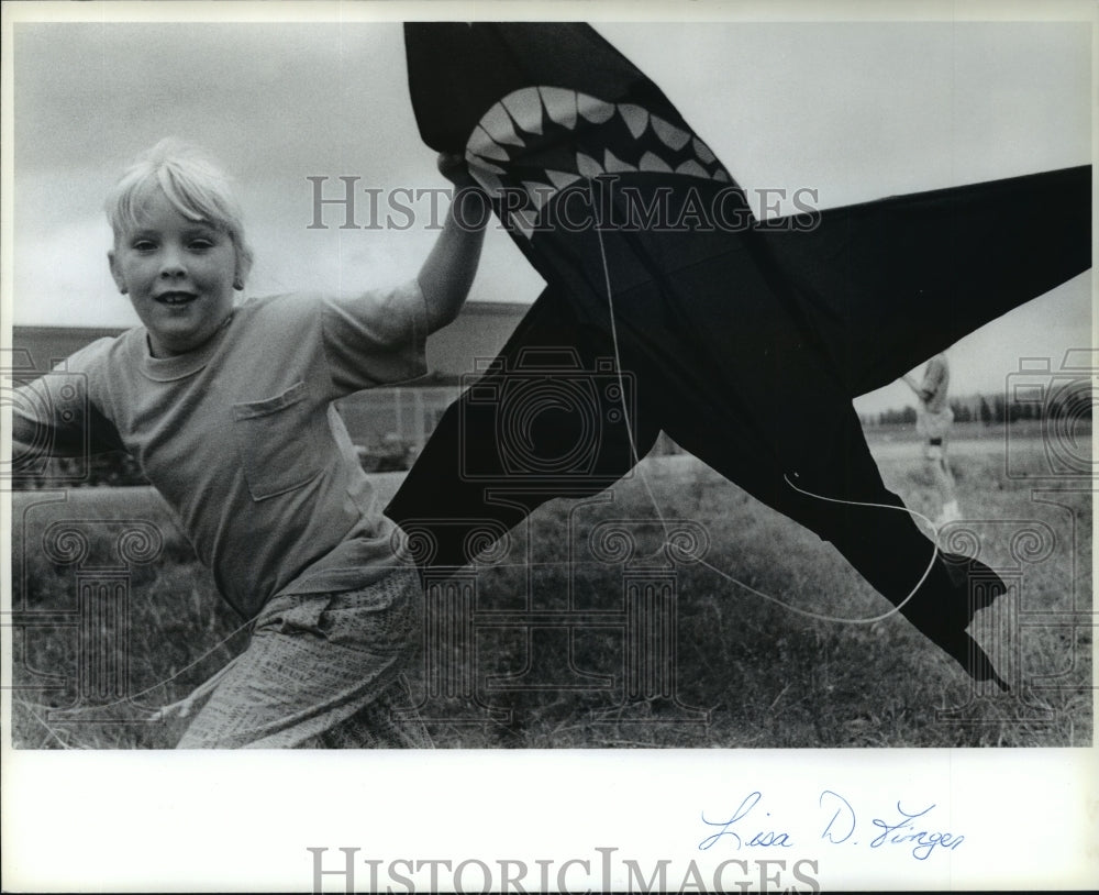 1991 Press Photo Janelle Thornton at Aunt Betty's Silly Goose Day Care Ctr - Historic Images