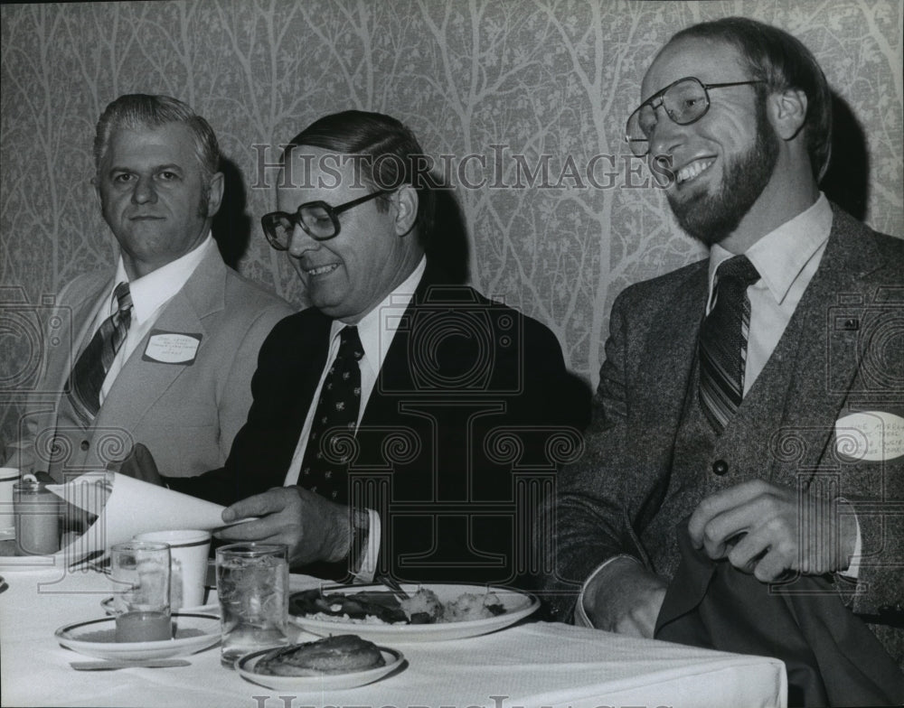 1980 Press Photo Labor Union Ray Marshall, John Leinen & Wayne Murray - Historic Images