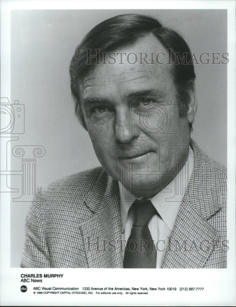 1988 Press Photo Charles Murphy ABC News Correspondent - spa69961 - Historic Images