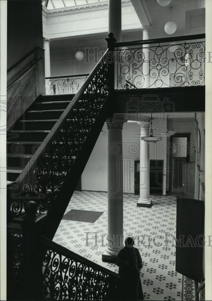 1980 Press Photo Interior of the Carnegie Library Building- Old Spokane Library - Historic Images