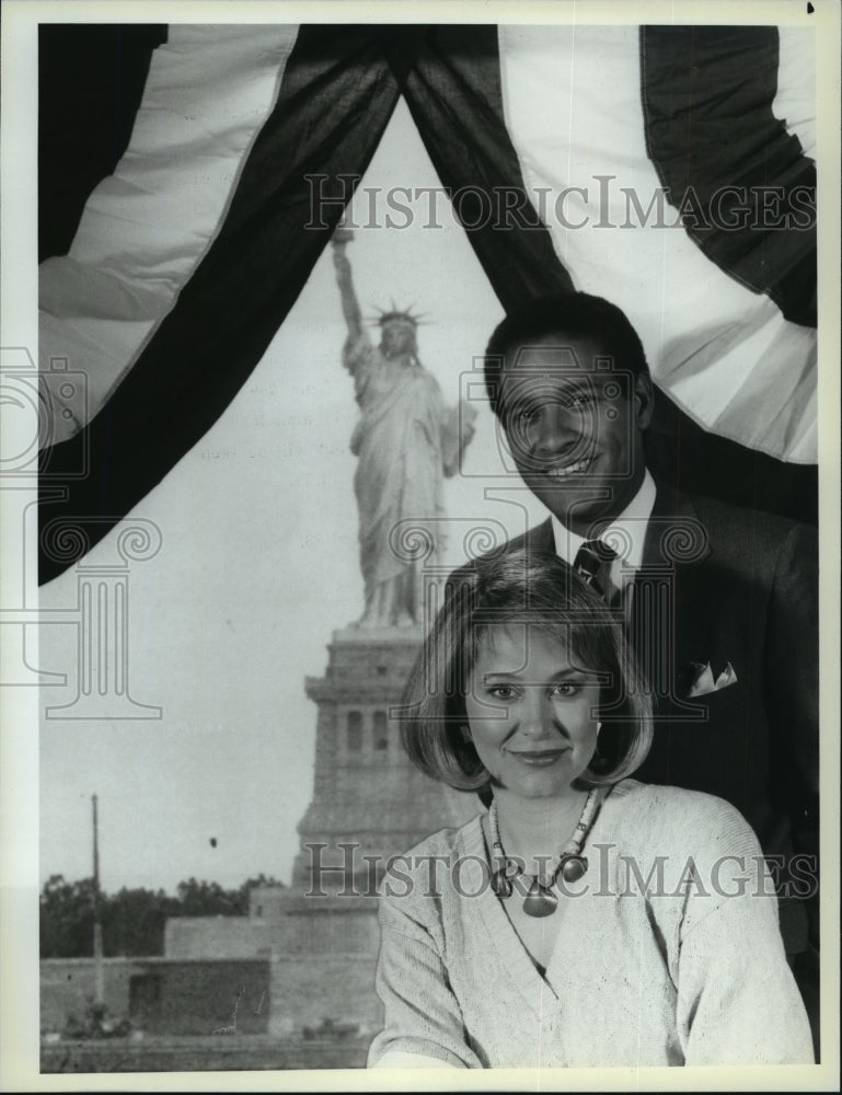 1986 Press Photo Bryant Gumbel & Jane Pauley in NBC News' "Today" - spa71825 - Historic Images