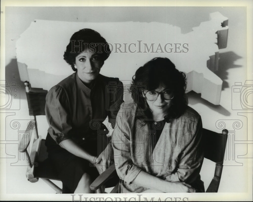 1984 Press Photo Andrea Mitchell and Linda Ellerbee-co anchor Summer Sunday - Historic Images