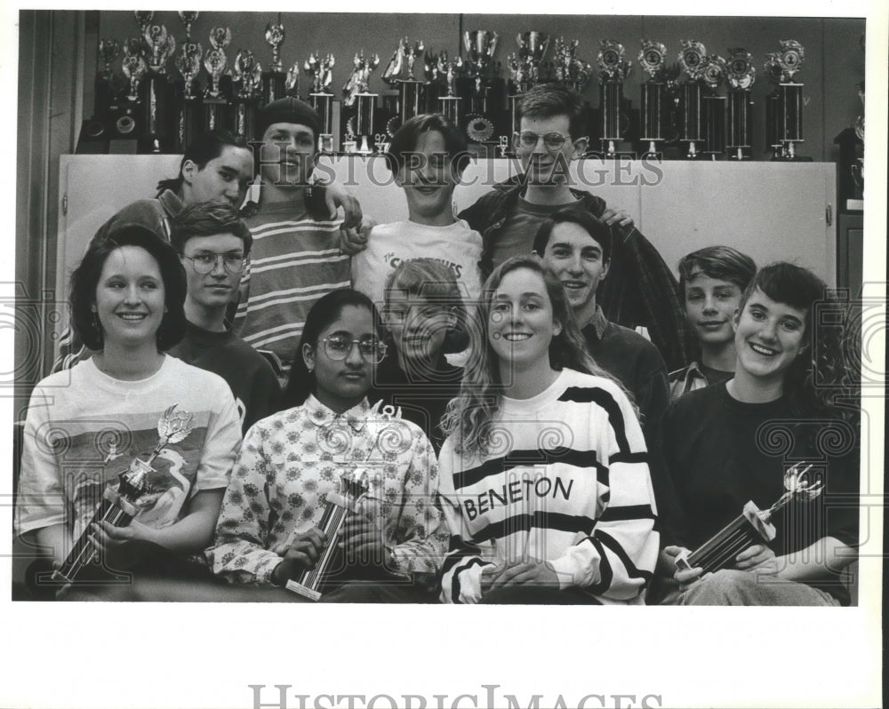 1993 Press Photo Mead High School's debate team at Berkeley Invitation