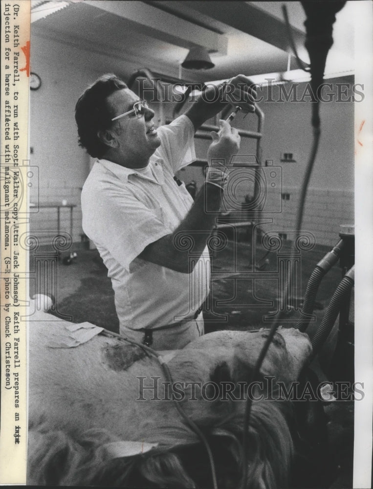 1979 Press Photo Washington State University Veterinarian Dr. Keith Farrell - Historic Images