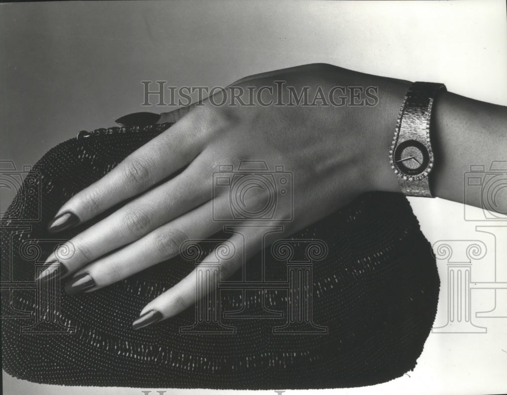 1981 Press Photo Jewel studded women's watch - spa73752 - Historic Images