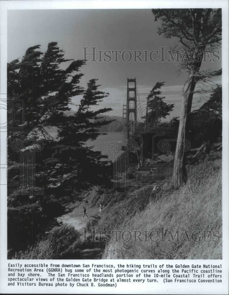 1991 Press Photo Hiking trails of the Golden Gate National Recreation Area - Historic Images