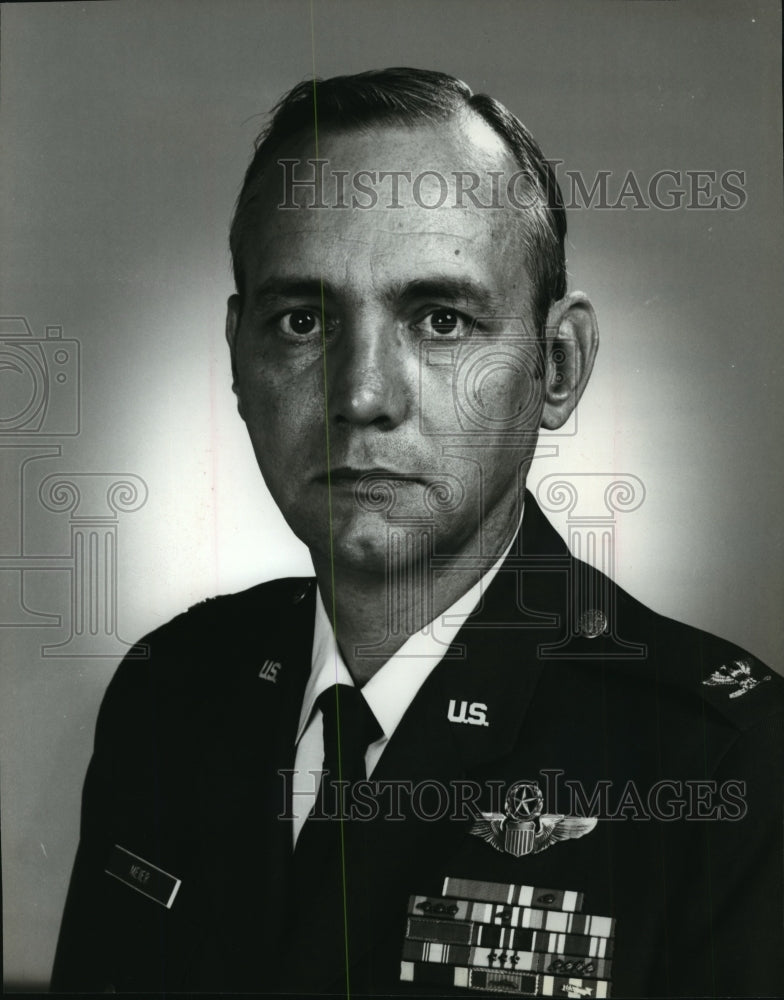 1984 Press Photo Fairchild - Col James W Meier Commander 92nd Bombardment Wing - Historic Images