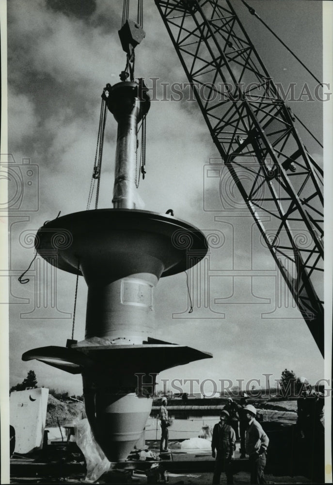1983 Press Photo Turbine power plant Upriver dam - spa75601 - Historic Images