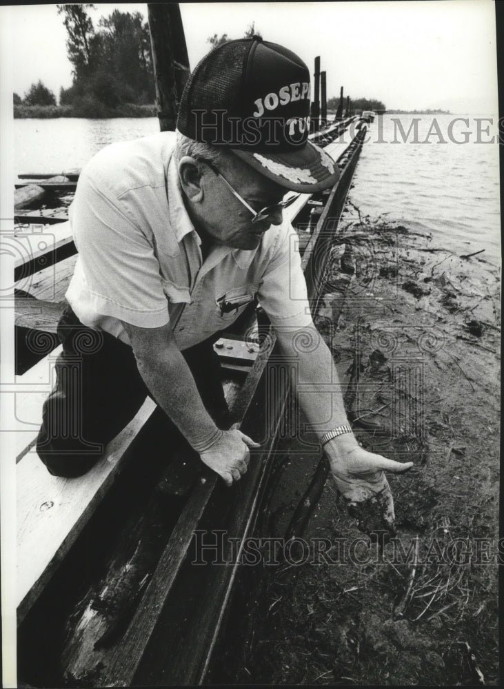 1984 Press Photo Fred Kennedy at Lake Pend Oreille - spa76546 - Historic Images