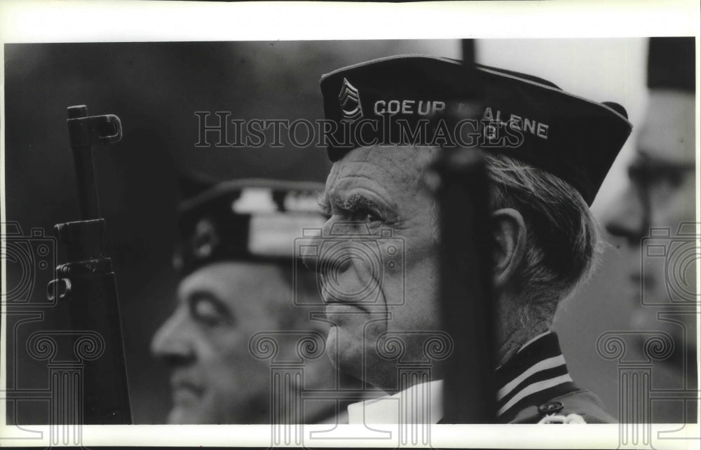 1988 Former Army Master Sgt Martin Caminetti at Memorial Day-21 Gun-Historic Images