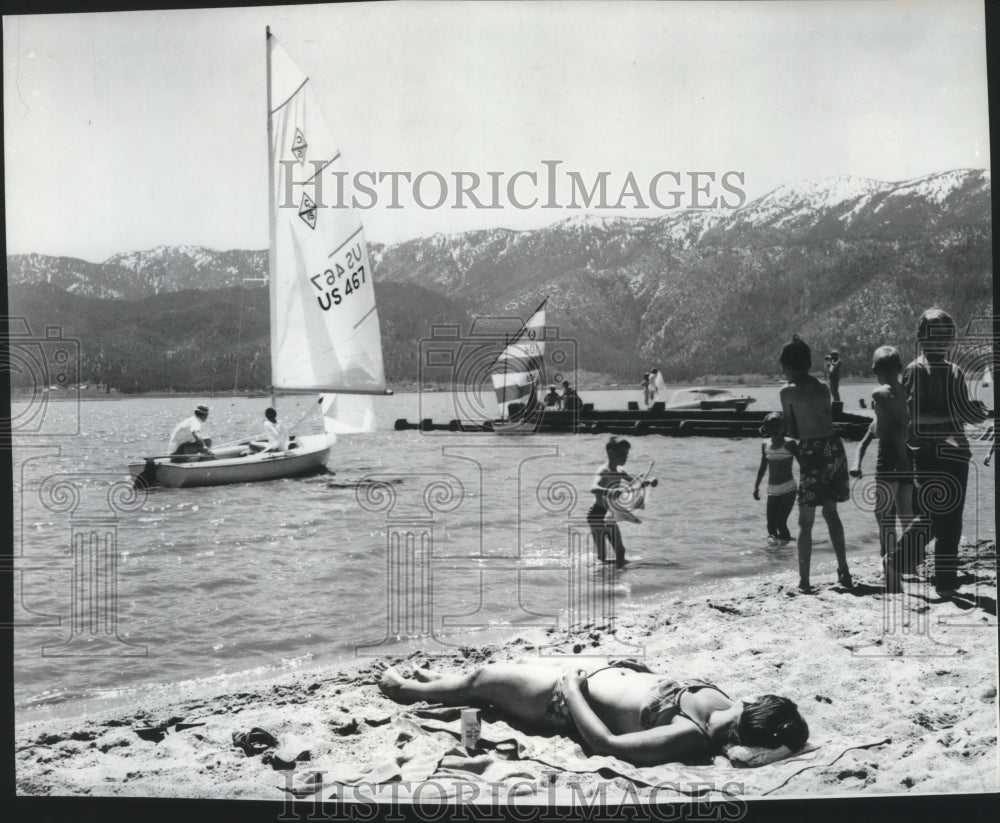 1976 Summer scene at Washoe Lake, Reno, Nevada-Historic Images
