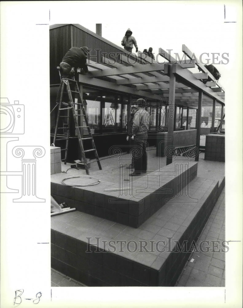 1985 Press Photo Construction scene at S-R Newspaper Building - spa78876 - Historic Images