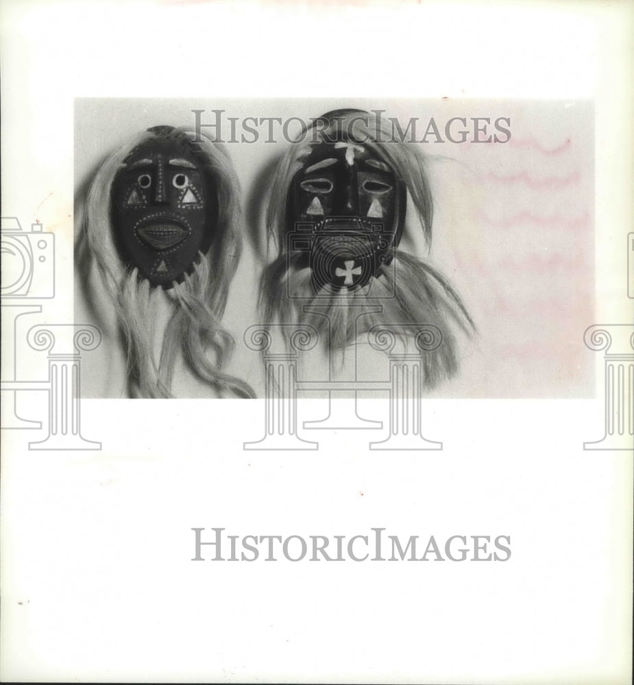 1984 Press Photo Yaqui Indians wore these masks for Easter Retreat & dances - Historic Images