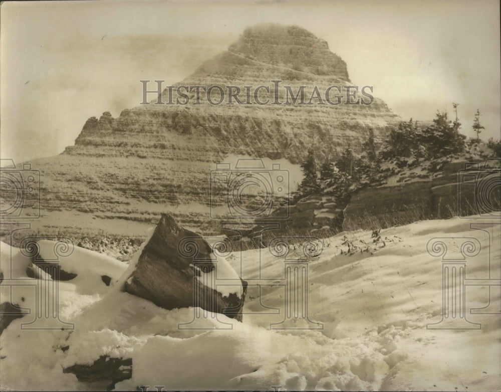 1970 Press Photo Mount Reynolds on Glacier National Park, Montana - spa79249 - Historic Images