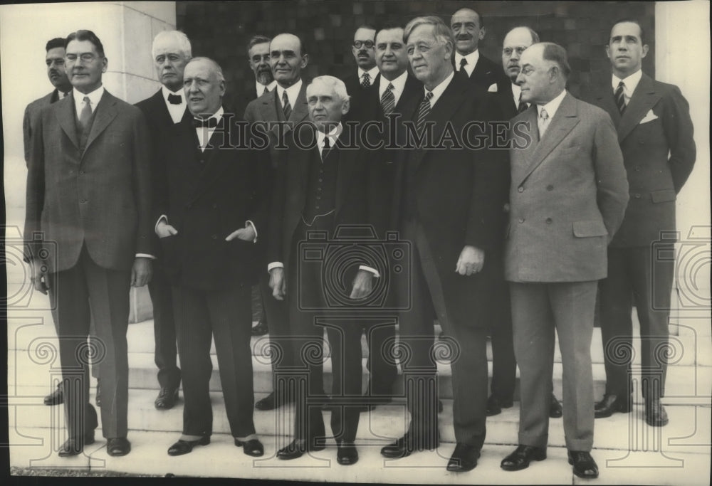 1923 Press Photo Members of the Pan-American Union honor Argentine Amb. Malbran - Historic Images