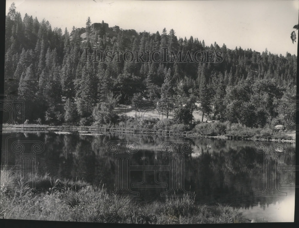 1953 Historic site of the Antoine Plante ferry across Spokane river-Historic Images