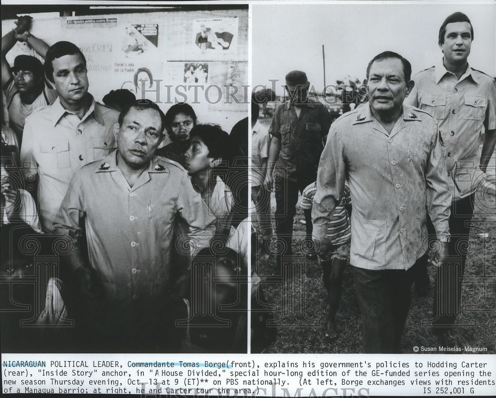 Press Photo Nicaraguan Political Leader Tomas Borge on policies Hodding Carter - Historic Images