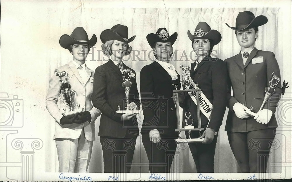 1968 Press Photo Winners of Miss Rodeo Washington contest in Othello