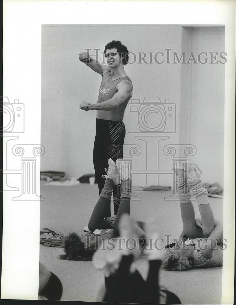1986 Press Photo Gymnast Lenny Kravitz - spa84895 - Historic Images