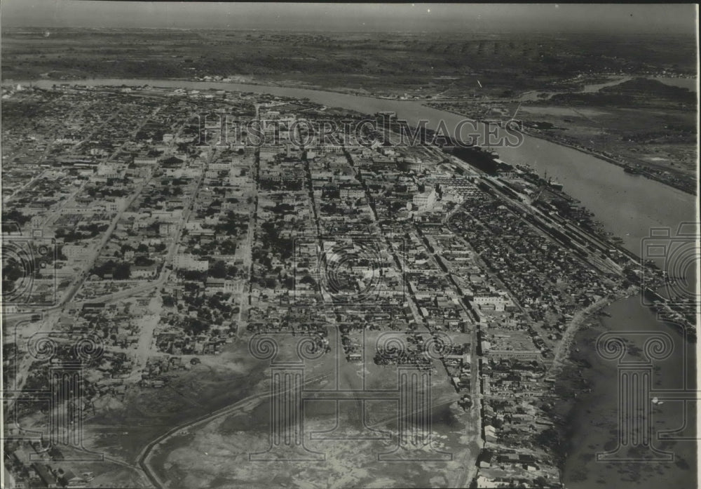 1933 Press Photo Aerial View of Tampico, Mexico After Hurricane - spa85079-Historic Images