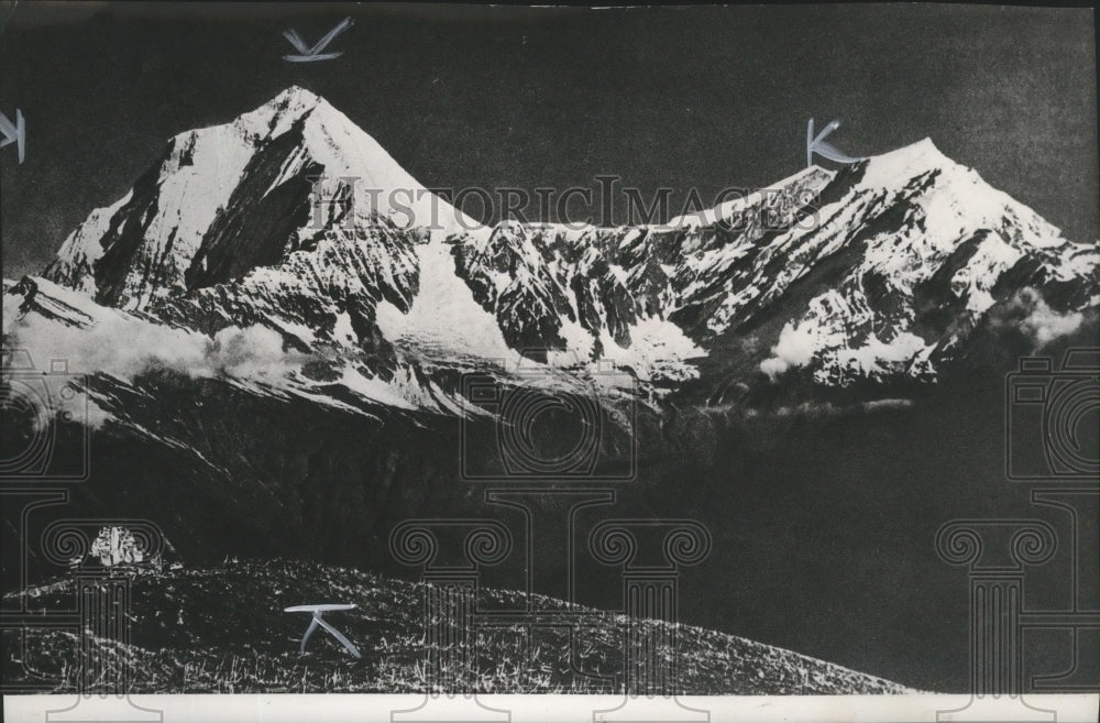 1953 The imposing peak of Dhaulagiri- Annapurna expedition target-Historic Images