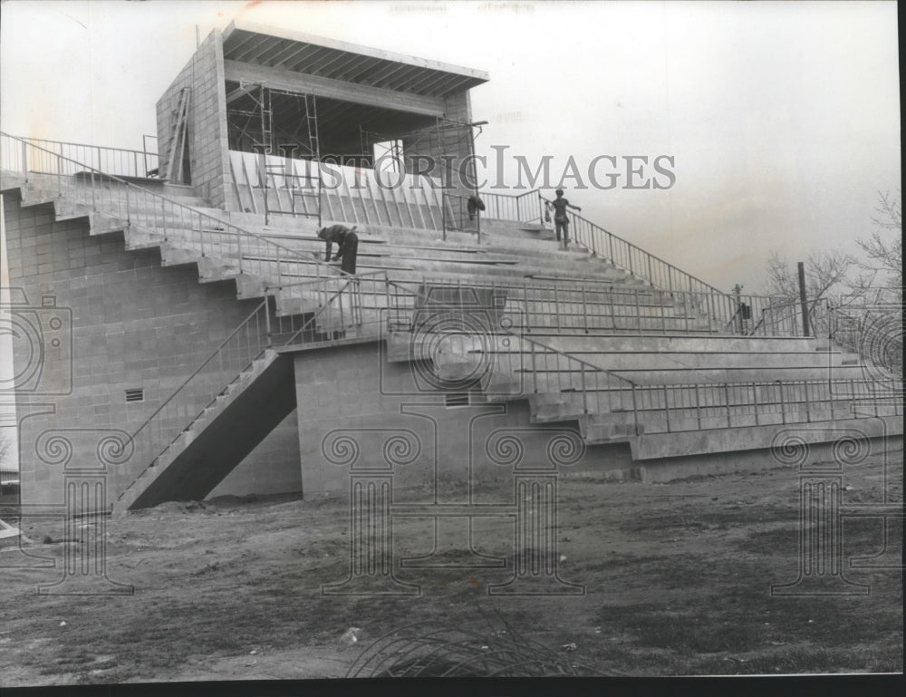 1975 Press Photo New bleachers and press box of Franklin park - spa85888 - Historic Images