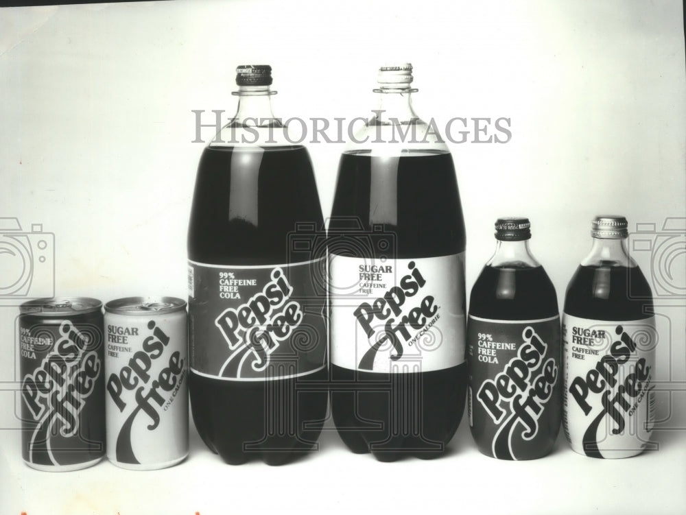 1982 Bottles and cans of Pepsi Free-Historic Images