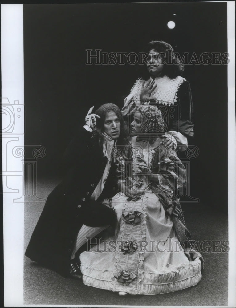 1978 Press Photo Rex Rabold, Fredi Olster & Larry R Ballard in Tartuffe - Historic Images