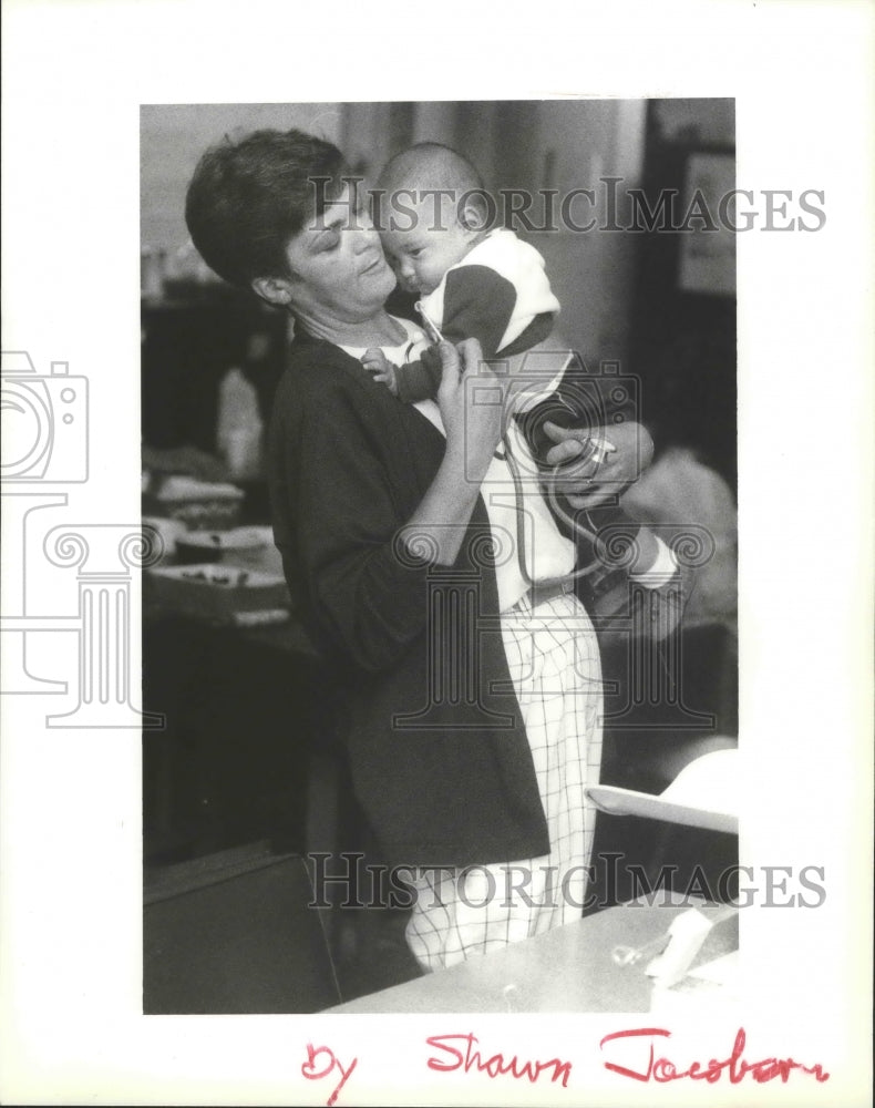 1989 Nurse Nancy Eckelbarger Holds 2 1/2-month Old Rebecca-Historic Images