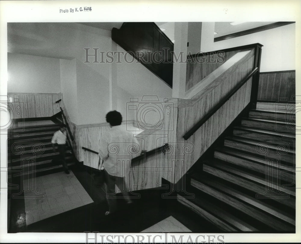 1989 Open Staircase at Spokane County Courthouse - Historic Images