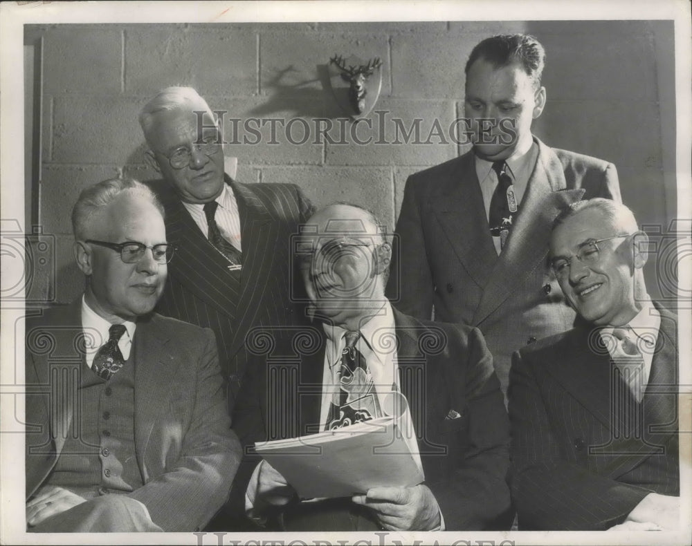 1952 Press Photo A.A. Ladd, president and new officers Spokane Motel association - Historic Images