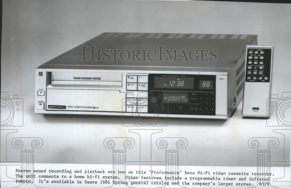 1984 Proformance Beta Hi-Fi cassette recorder-Historic Images